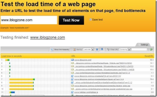 pingdom load time test