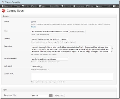 coming soon wordpress plugin