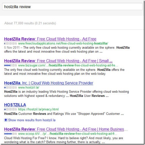 Google Hostzilla Review