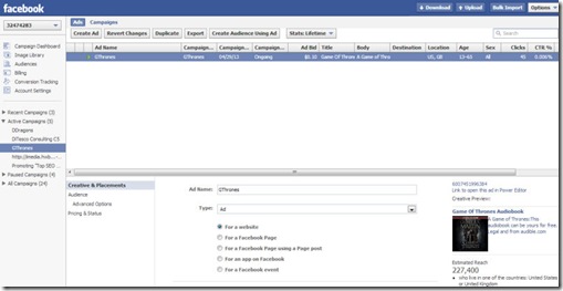 FaceBook Power Editor