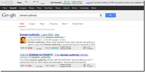 domain authority search