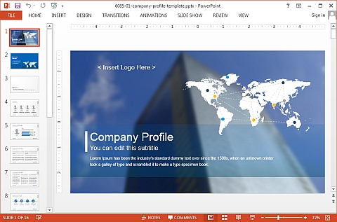 Company profile PowerPoint template