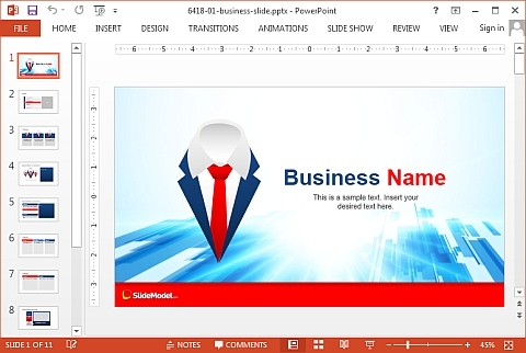 Simple business PowerPoint template