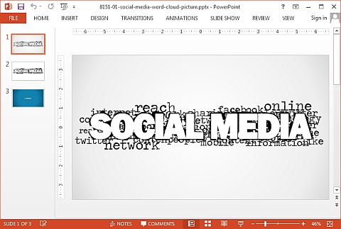 Social media slide picture for PowerPoint