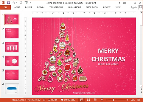 Christmas elements template for PowerPoint