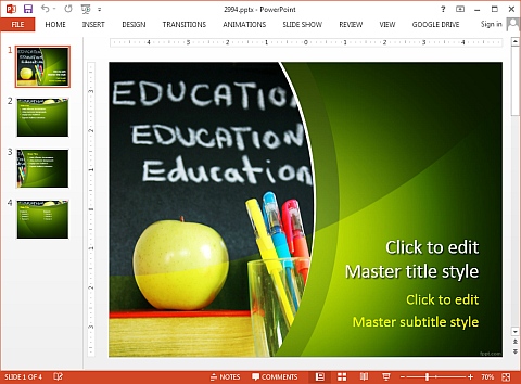 Free educational PowerPoint template