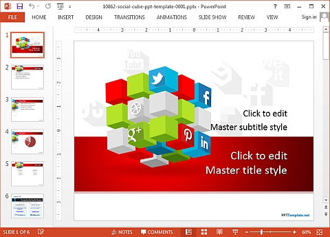 Free social media PowerPoint template