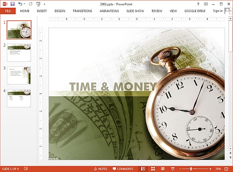 Time and money PowerPoint template