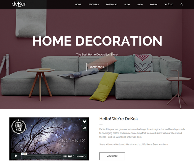 Dekor WordPress Theme